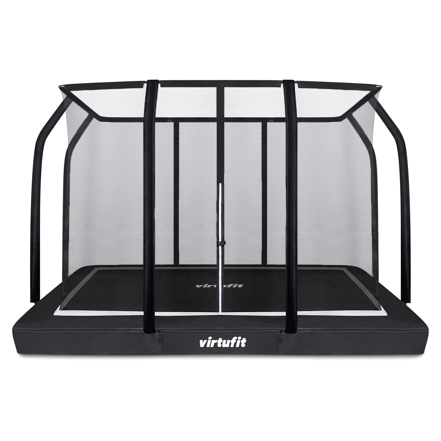 VirtuFit Premium Inground Trampoline met Veiligheidsnet - Zwart - 244 x 366 cm