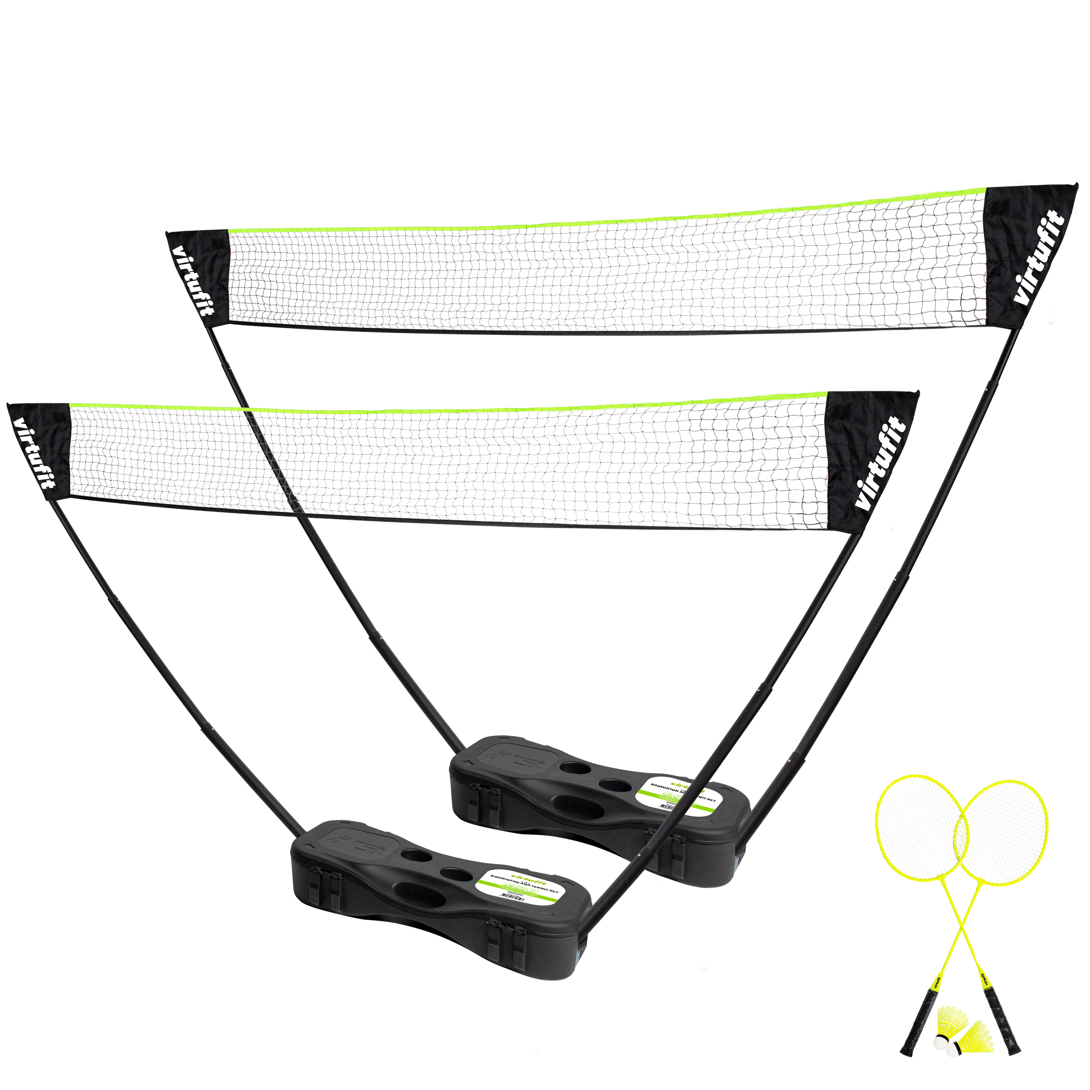 VirtuFit 2-in-1 Portable Badminton- en Tennisset - Inclusief koffer en rackets
