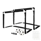 VirtuFit Kinder Voetbaldoelen Set met 2 Ballen en Pomp - Voetbalgoals - 92 x 64 cm