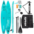 Virtufit Supboard Racer 381 - Turquoise - Inclusief accessoires en draagtas