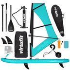 Virtufit Supboard Surfer 305 - Turquoise - Inclusief Windzeil en accessoires