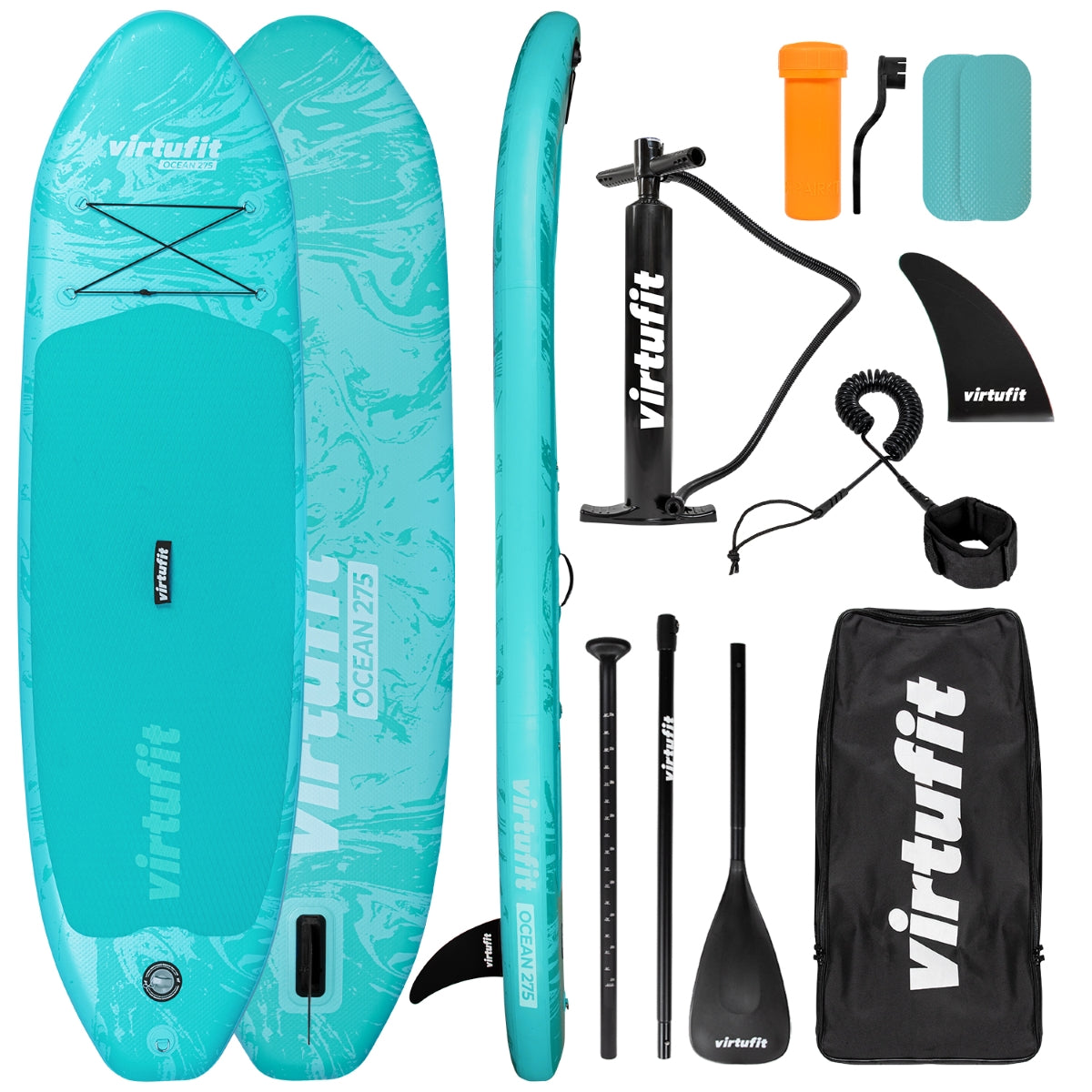 VirtuFit Supboard Ocean 275 - Turquoise - Met accessoires en draagtas