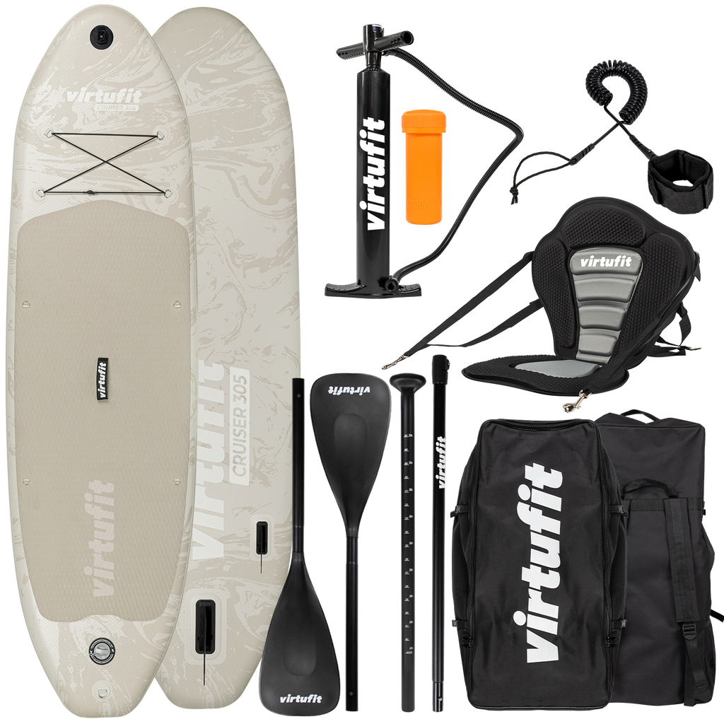 VirtuFit Supboard Cruiser 305 - Sand Beige - Met Kajak zitje, accessoires en draagtas - Tweedekans