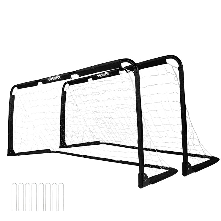 VirtuFit Inklapbaar Voetbaldoel -  Voetbalgoal - 90 x 60 cm (set van 2) - Zwart