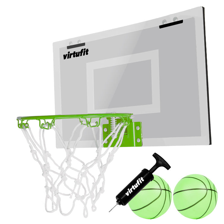VirtuFit Pro Mini Basketbalbord met 2 Ballen en Pomp - Glow In the Dark