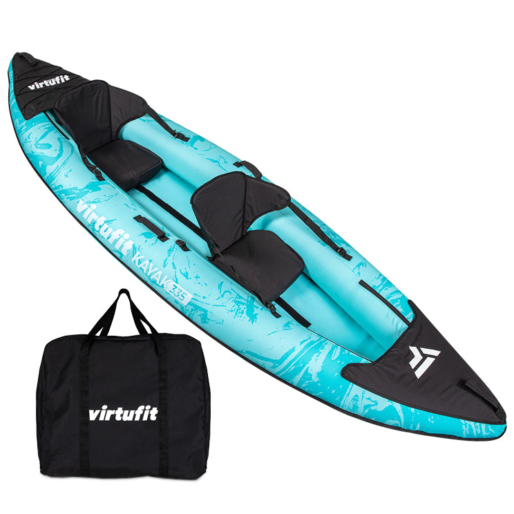 VirtuFit Kayak 335 - Turquoise - Met Kajak zitjes en draagtas - Tweedekans