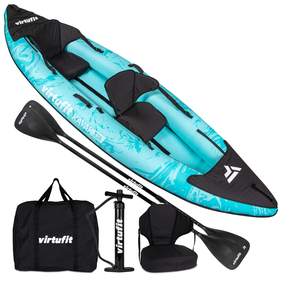 VirtuFit Kayak 335 set - Inclusief extra zitje, 2 peddels en pomp