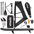 Virtufit Supboard Surfer 305 - Zwart - Inclusief Windzeil en accessoires
