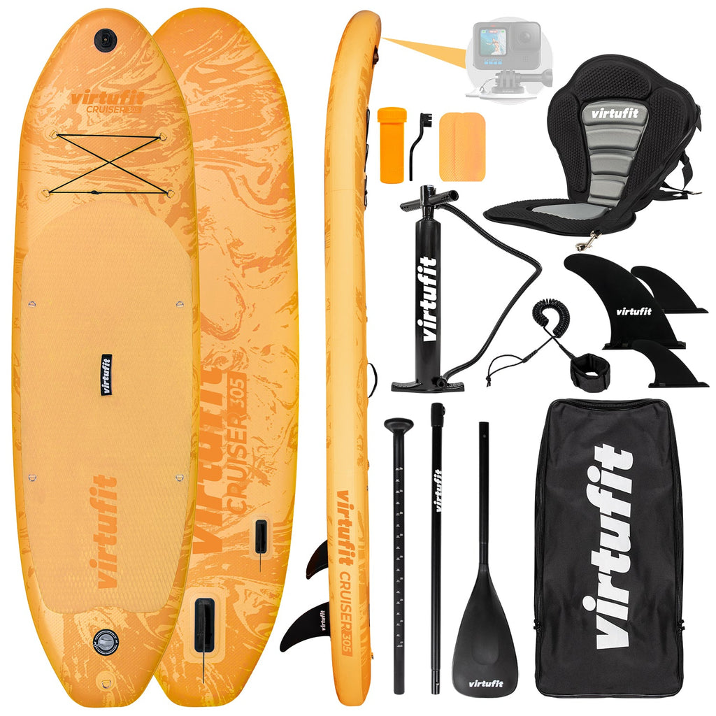 VirtuFit Supboard Cruiser 305 - Oranje - Met Kajak zitje, accessoires en draagtas