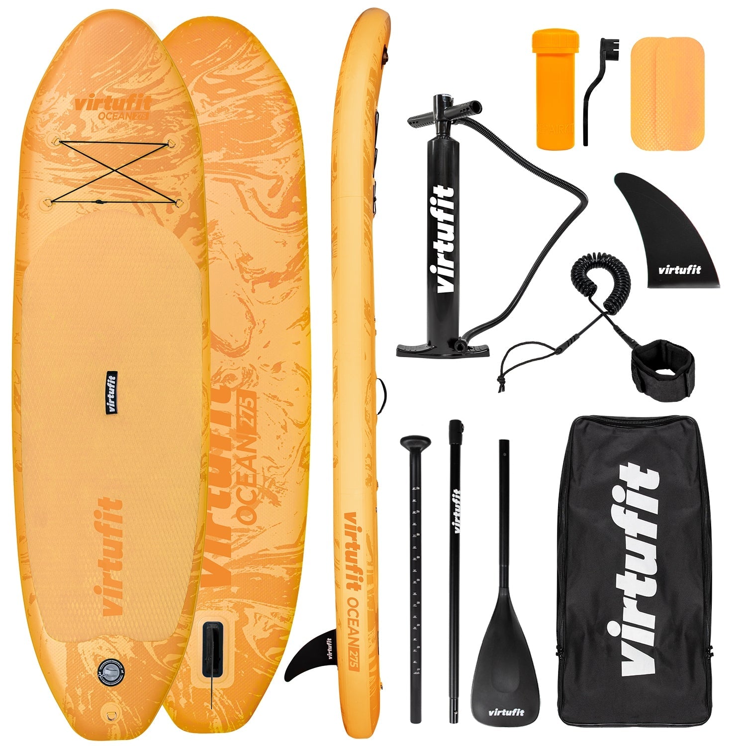 VirtuFit Supboard Ocean 275 - Oranje - Met accessoires en draagtas