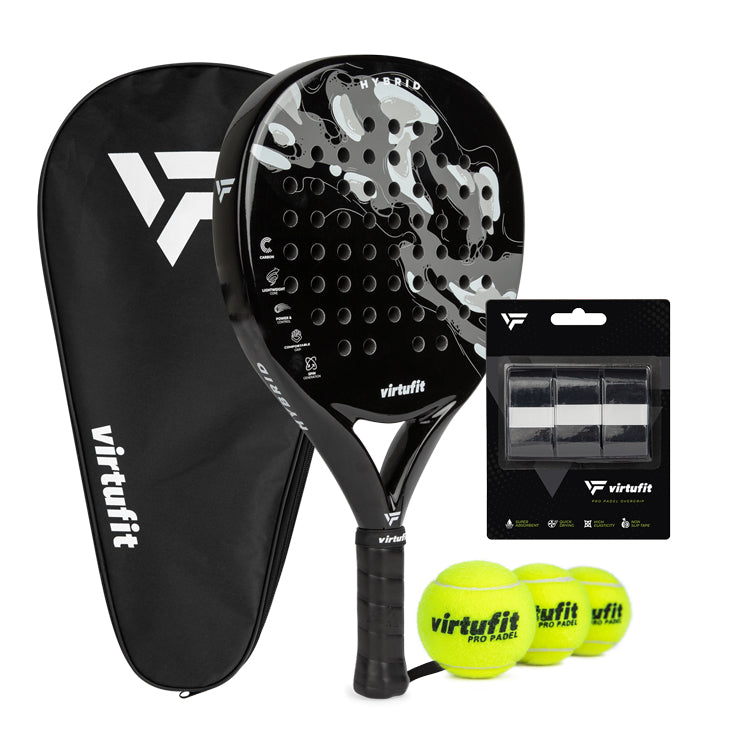 VirtuFit Hybrid Padel Set - Zwart - Grijs