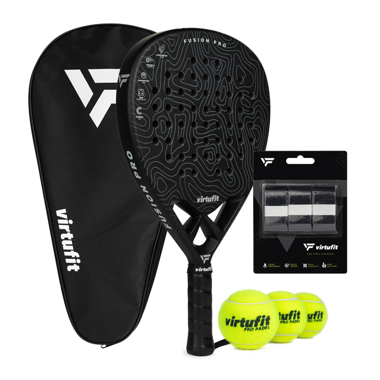VirtuFit Fusion Pro Padel Set - Zwart - Grijs