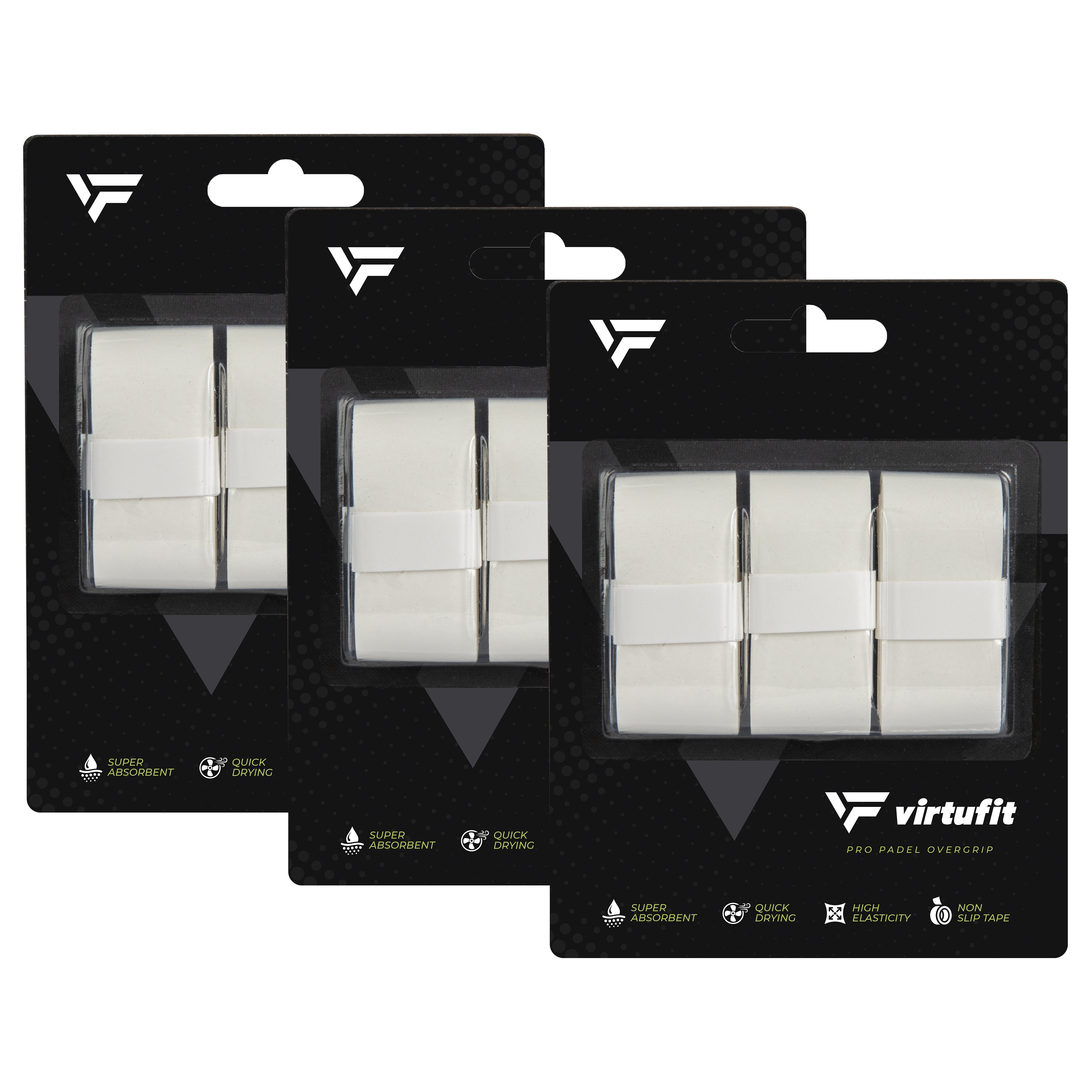 VirtuFit Pro Padel Overgrip - Wit - 9 Stuks