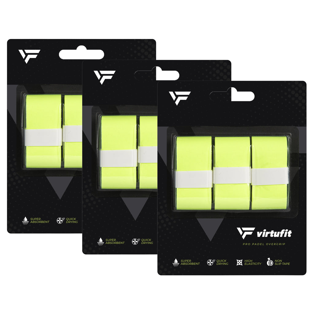 VirtuFit Pro Padel Overgrip - Neon Groen - 9 Stuks