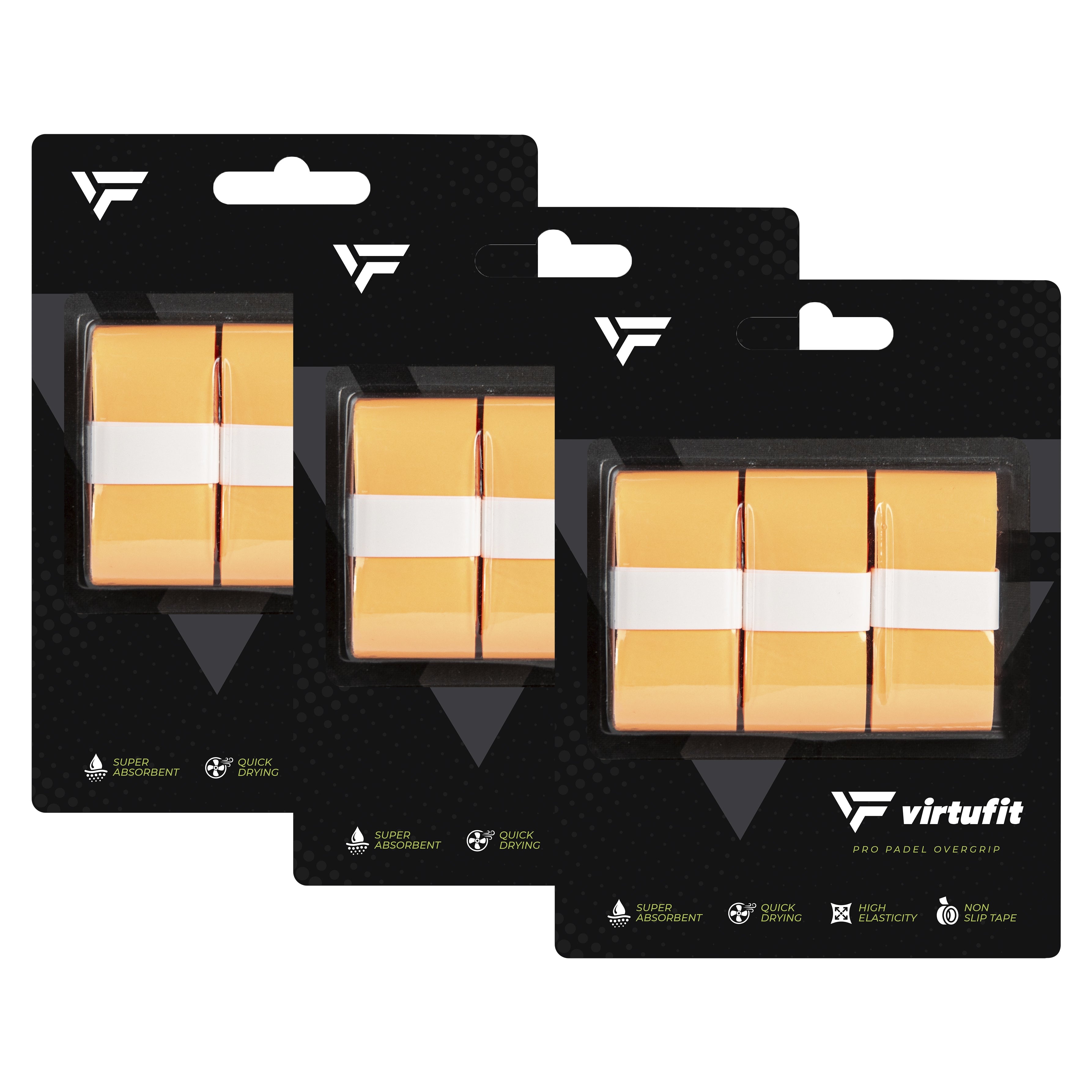 VirtuFit Pro Padel Overgrip - Orange - 9 Stuks