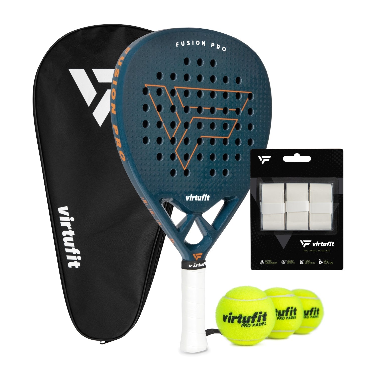 VirtuFit Fusion Pro Padel Set - Deep Teal