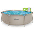 VirtuFit Rond Zwembad - Ø244 x 76 cm - Beige - Inclusief Filterpomp