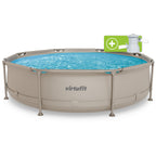 VirtuFit Rond Zwembad - Ø305 x 76 cm - Beige - Inclusief Filterpomp