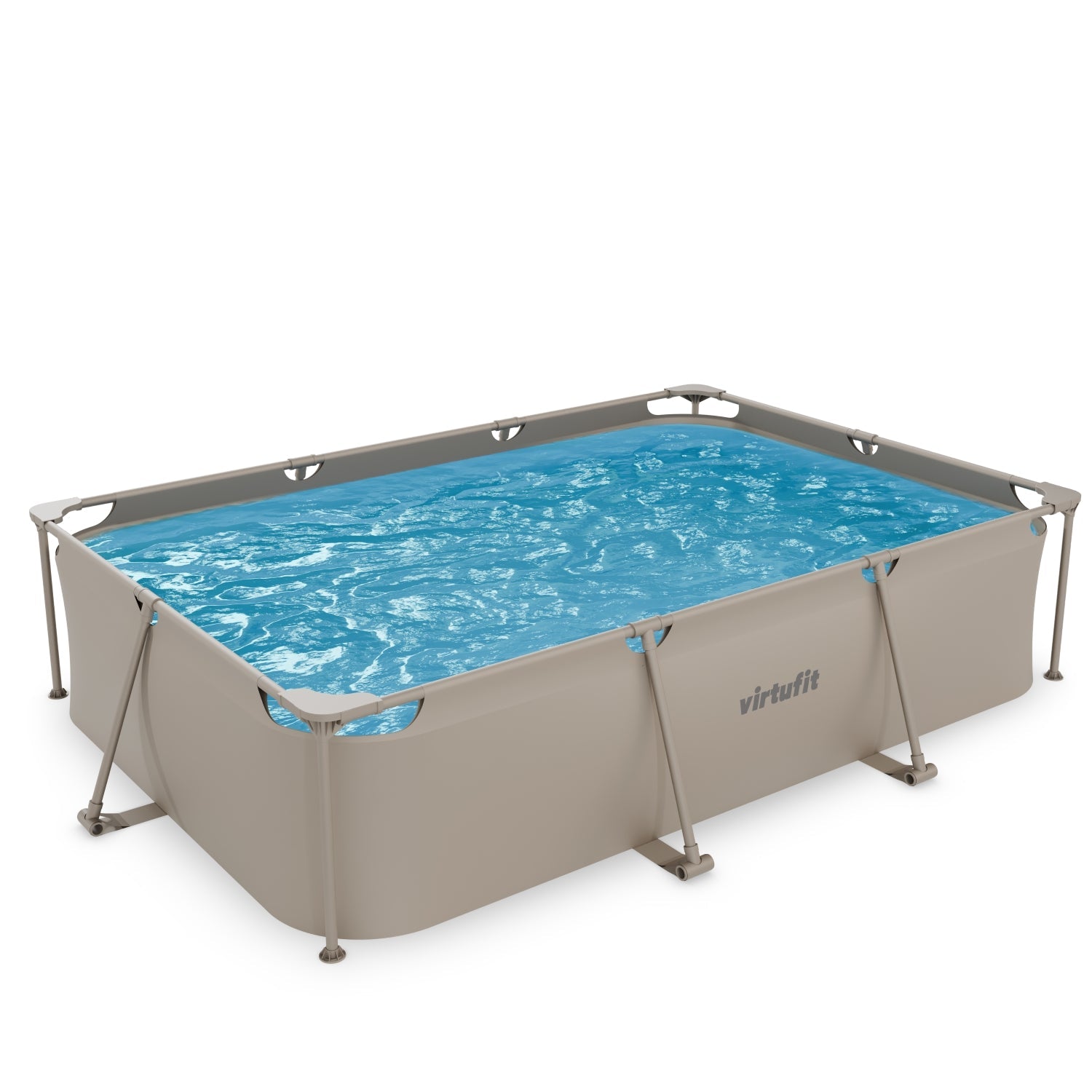 VirtuFit Rechthoekig Zwembad - 300 x 210 x 66 cm - Beige