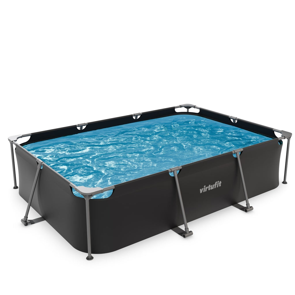 VirtuFit Rechthoekig Zwembad - 300 x 210 x 66 cm - Antraciet