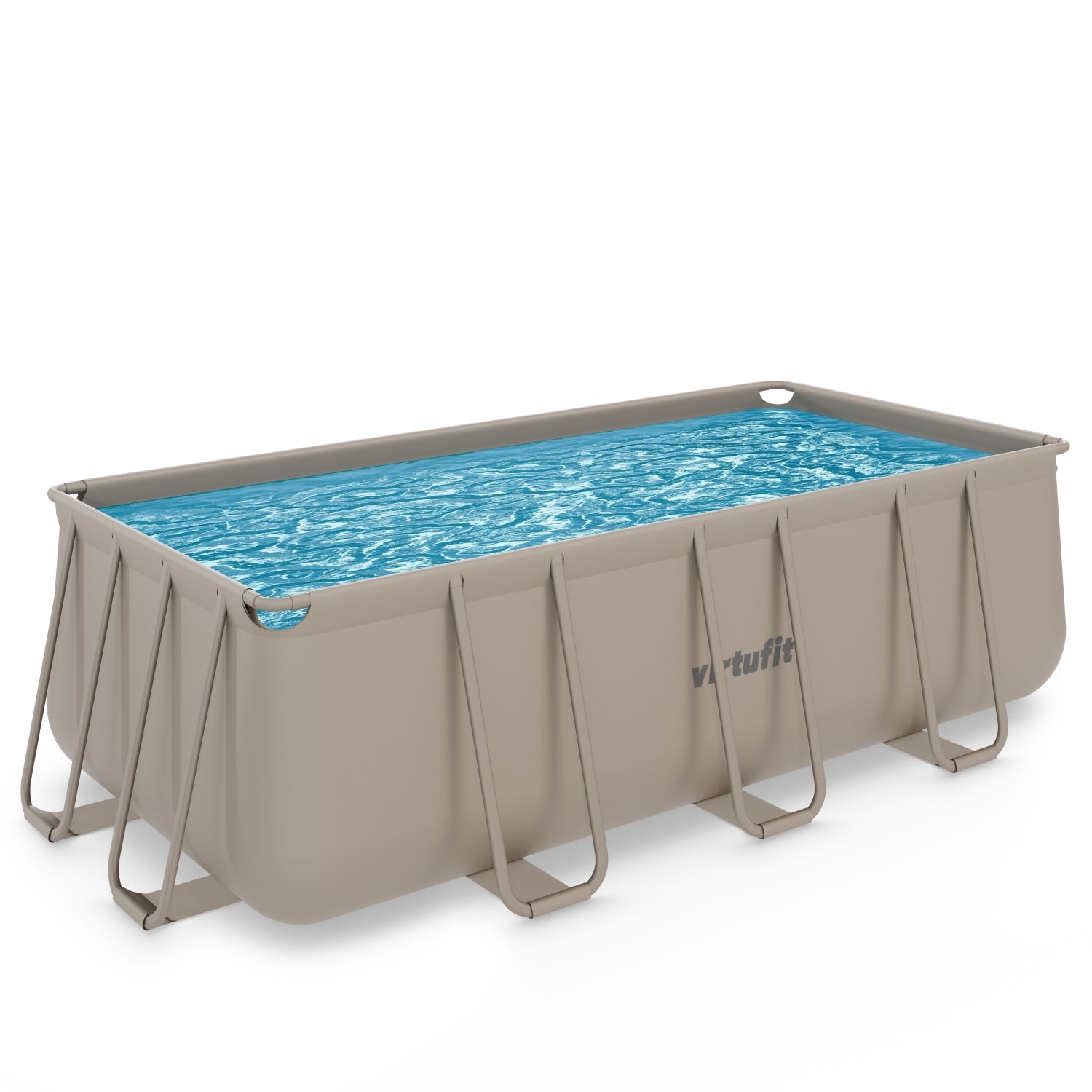 VirtuFit Rechthoekig Zwembad 400 x 200 x 122 cm - Beige