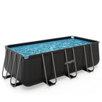VirtuFit Rechthoekig Zwembad 400 x 200 x 122 cm - Antraciet