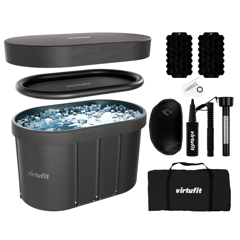 VirtuFit IJsbad Ovaal - Antraciet - 500 Liter - Inclusief accessoires