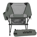 VirtuFit Camping Stoel Compact - Strandstoel - Opvouwbaar - Grijs