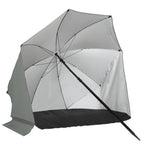 VirtuFit Strandparasol - Windscherm - Strandtent - 160 cm - Grijs