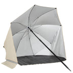 VirtuFit Strandparasol - Windscherm - Strandtent - 160 cm - Beige