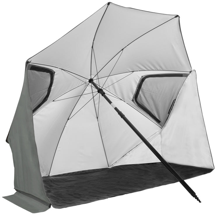 VirtuFit Strandparasol Premium - Windscherm - Strandtent - 200 cm - Grijs
