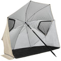 VirtuFit Strandparasol Premium - Windscherm - 225 cm - Beige - Tweedekans