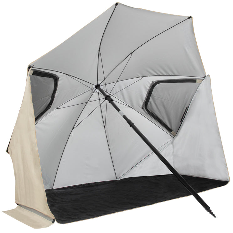 VirtuFit Strandparasol Premium - Windscherm - 225 cm - Beige - Tweedekans