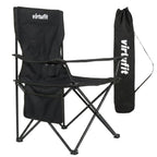 VirtuFit Opvouwbare Camping Stoel - Strandstoel - Zwart