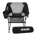 VirtuFit Camping Stoel Compact - Strandstoel - Opvouwbaar - Zwart