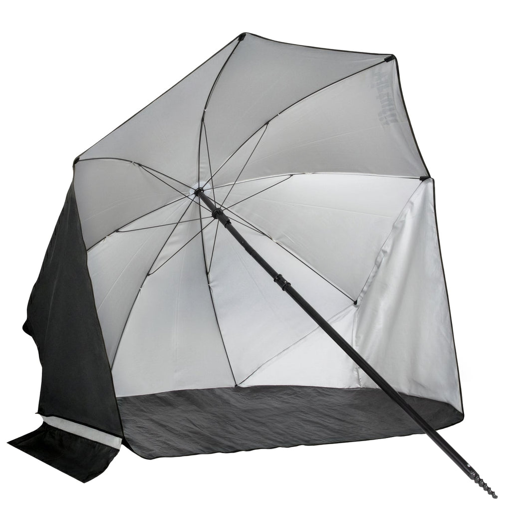 VirtuFit Strandparasol - Windscherm - Strandtent - 160 cm - Zwart