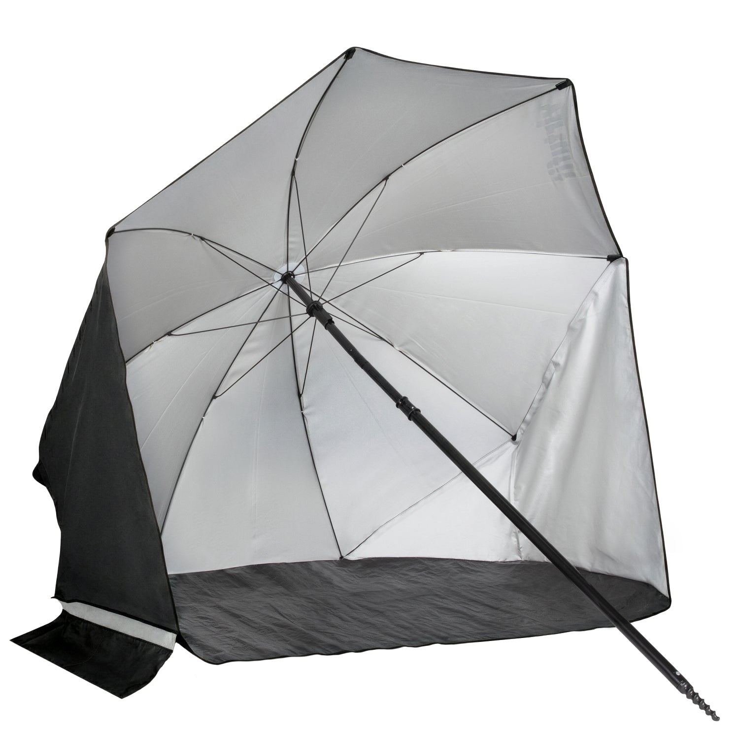 VirtuFit Strandparasol - Windscherm - Strandtent - 160 cm - Zwart