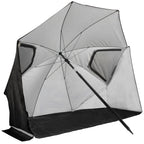 VirtuFit Strandparasol Premium - Windscherm - Strandtent - 200 cm - Zwart