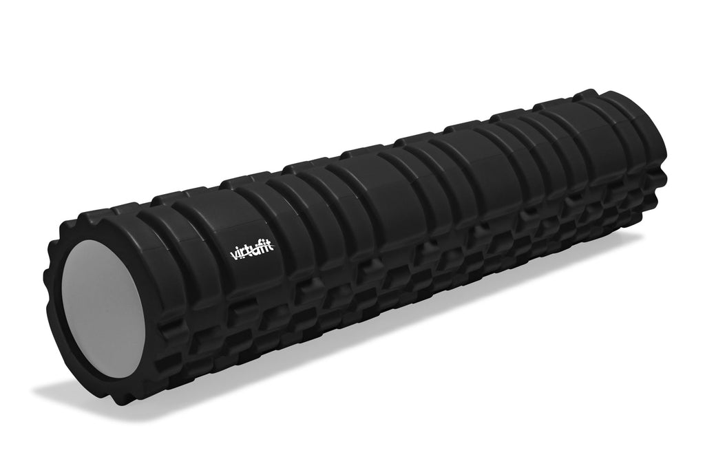 VirtuFit Grid Foam Roller - Massage roller - 62 cm - Zwart - Tweedekans