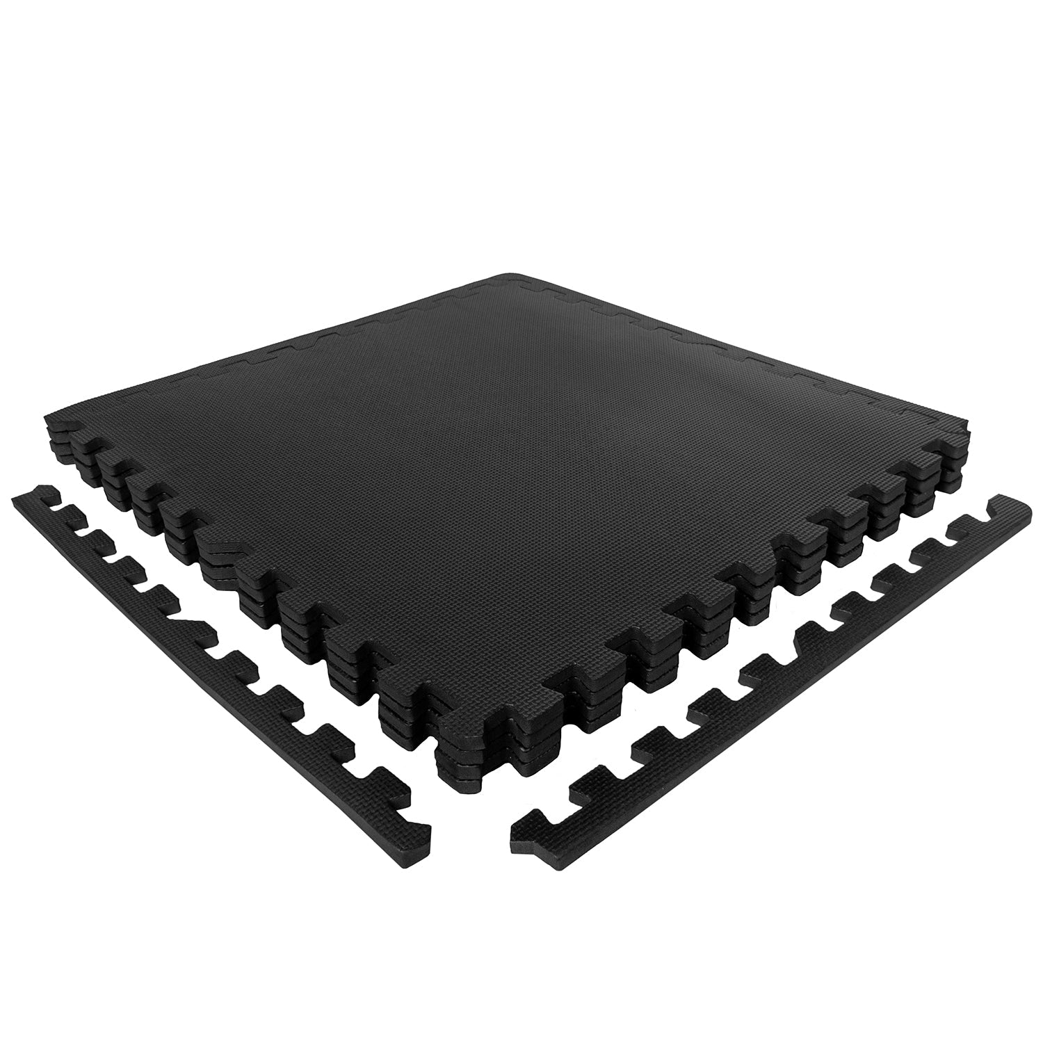 VirtuFit Fitness Puzzelmat - 12-delige Vloermat - 240 x 180 cm - Zwart