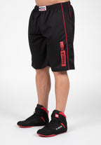 Gorilla Wear Wallace Mesh Shorts - Zwart/Rood
