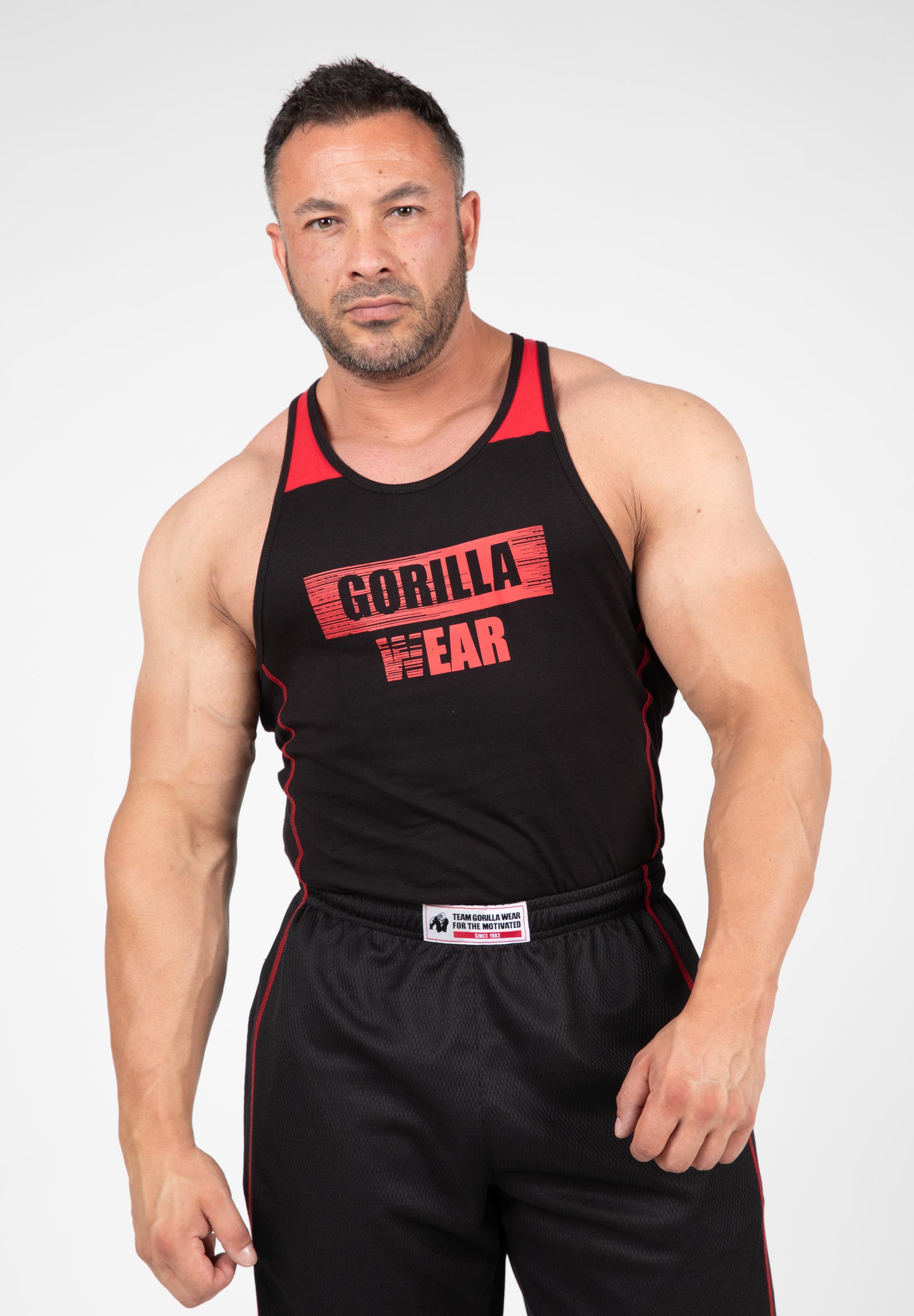 Gorilla Wear Wallace Tank Top - Zwart/Rood