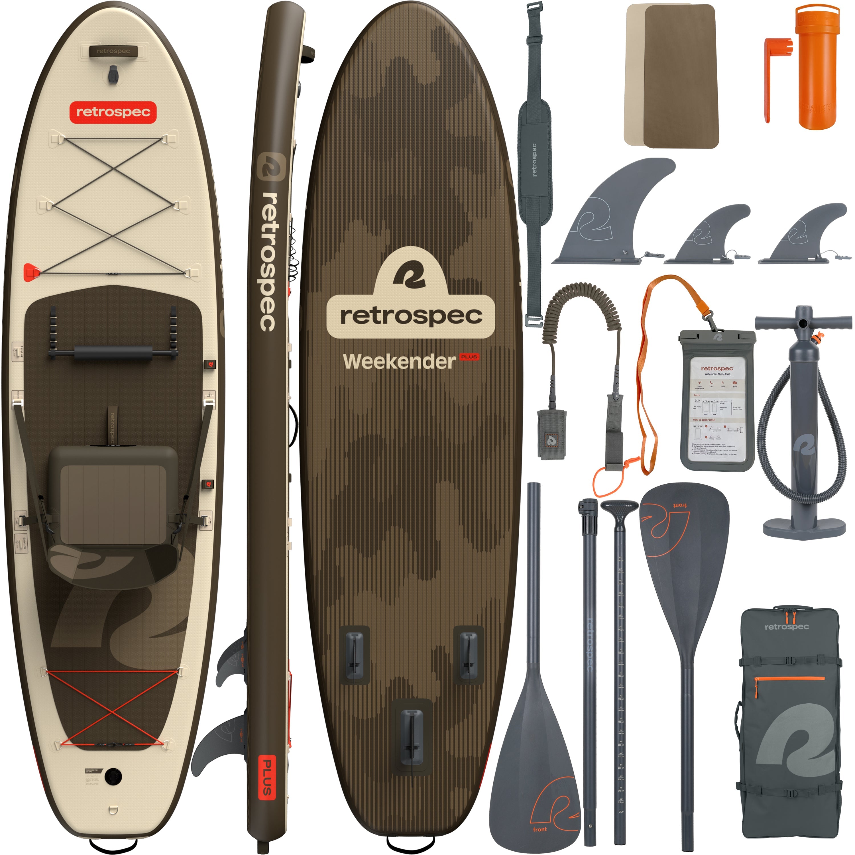 Retrospec Supboard Weekender Plus iSUP Kayak Hybrid - 320 cm - Bonsai Camo
