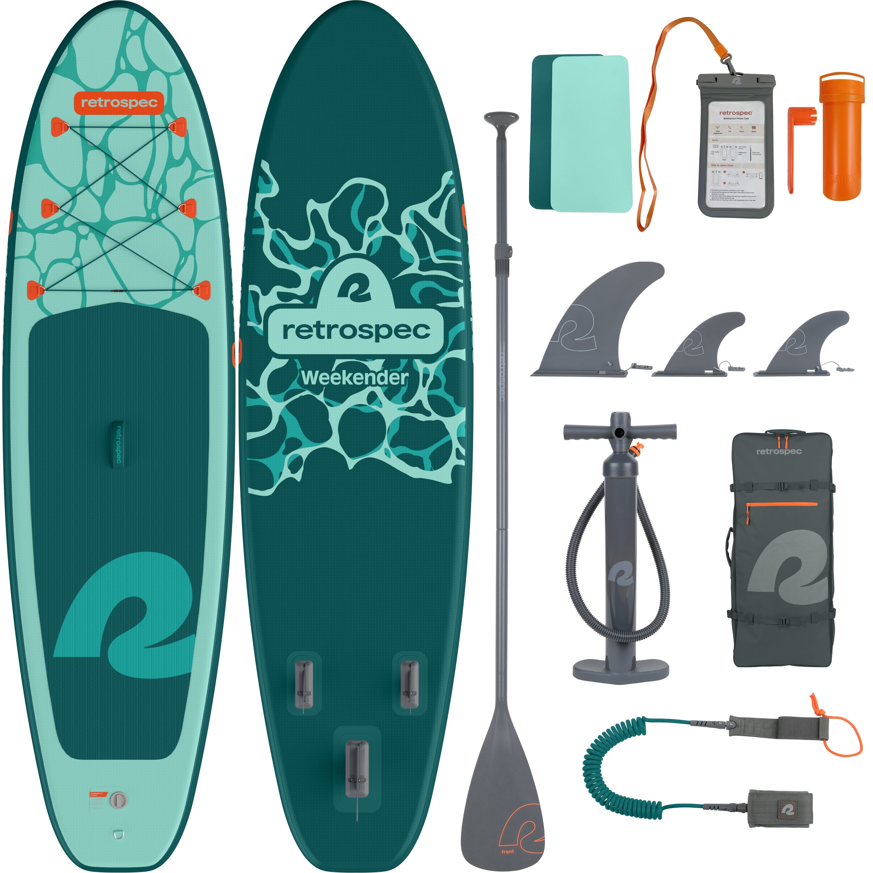 Retrospec Supboard Weekender iSUP - 320 cm - Seafoam Ripple