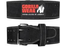 Gorilla Wear Halterriem - 4 Inch Leren Lifting Belt - Zwart