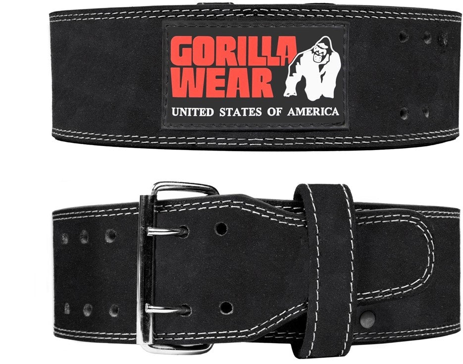 Gorilla Wear Halterriem - 4 Inch Leren Lifting Belt - Zwart