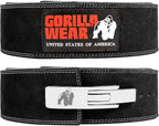 Gorilla Wear Halterriem - 4 Inch Leren Lever Lifting Belt - Zwart
