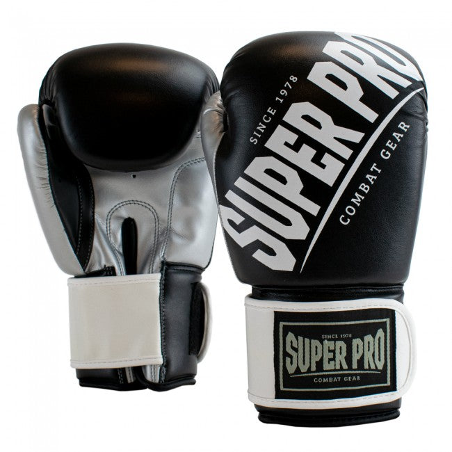 Super Pro Combat Gear Rebel (Kick)Bokshandschoenen - Zwart/Wit