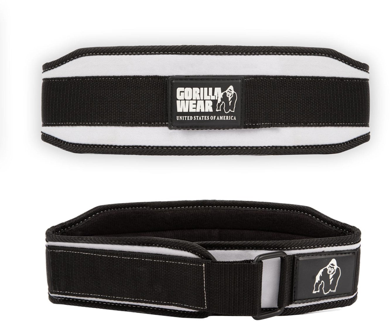 Gorilla Wear Halterriem - 4 Inch Dames Lifting Belt - Zwart/Wit