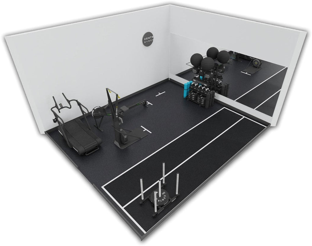 Centr x HYROX Perform Turf - 2 banen met eind zones - zonder logo